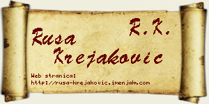 Rusa Krejaković vizit kartica